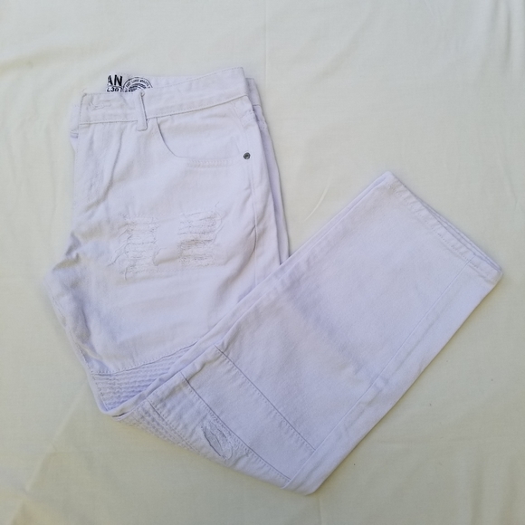 Men's White Jeans from Partisan Jeans Size 34W 30L - Picture 2 of 14